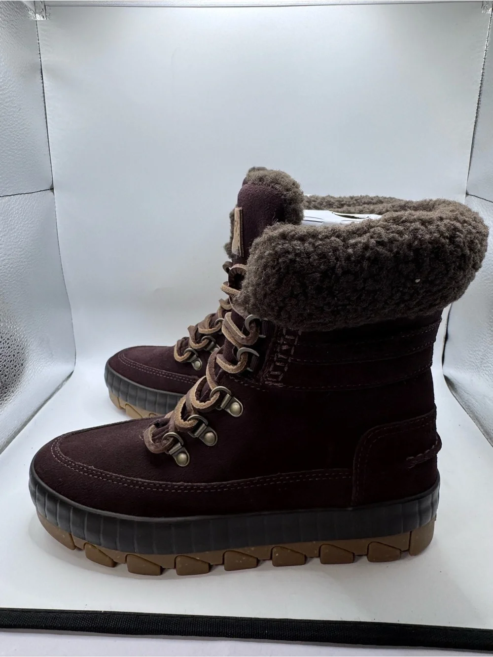 Sperry Women's Brown Faux-Fur Winter Boot